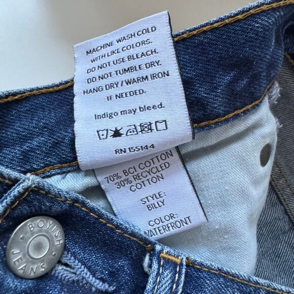 Boyish The Billy Jean in Waterfall size 27 Rigid Skinny Denim High Rise - Picture 7 of 7